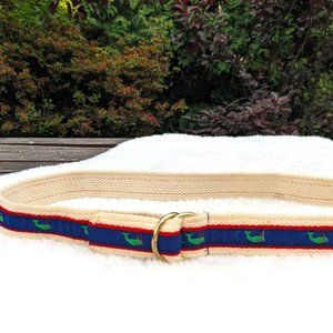 3/$15 Vintage Dotty Smith Whales Double Ring Belt